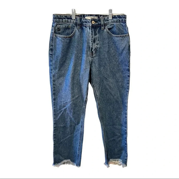 kancan Cropped Raw Hem Jeans Size 5 New - Picture 7 of 14